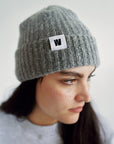 W Beanie in Cloud